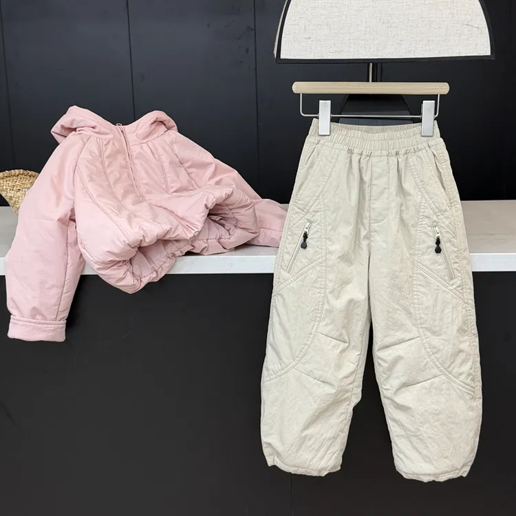 【现货】leomama童装女童夹棉运动裤25冬季新款女童冬装保暖休闲裤