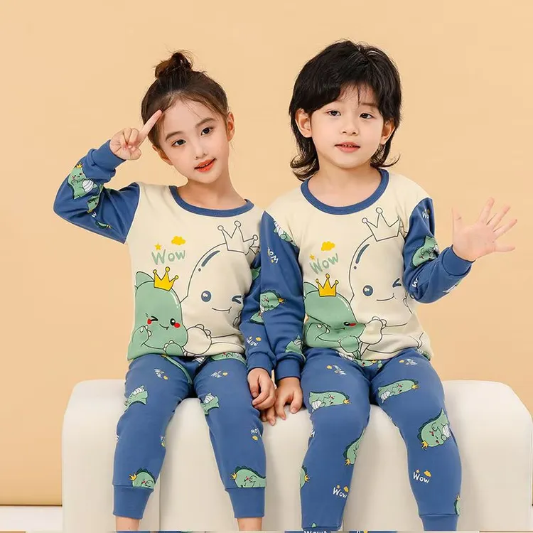 保暖百搭A类春秋女家居服套装秋裤打底男童宝宝长袖秋冬