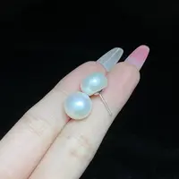 【小北好物】S925银淡水珍珠耳钉约11mm+【多样性发一件】2QJ10X70