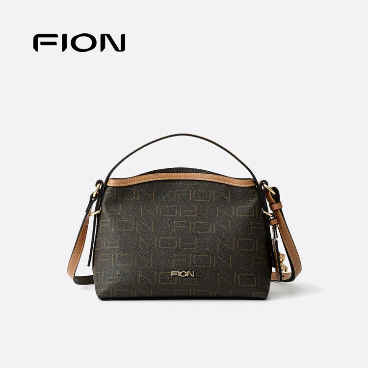 FION/菲安妮奥莱通勤喵喵熊时尚百搭复古手提斜挎包FAAFJGC194