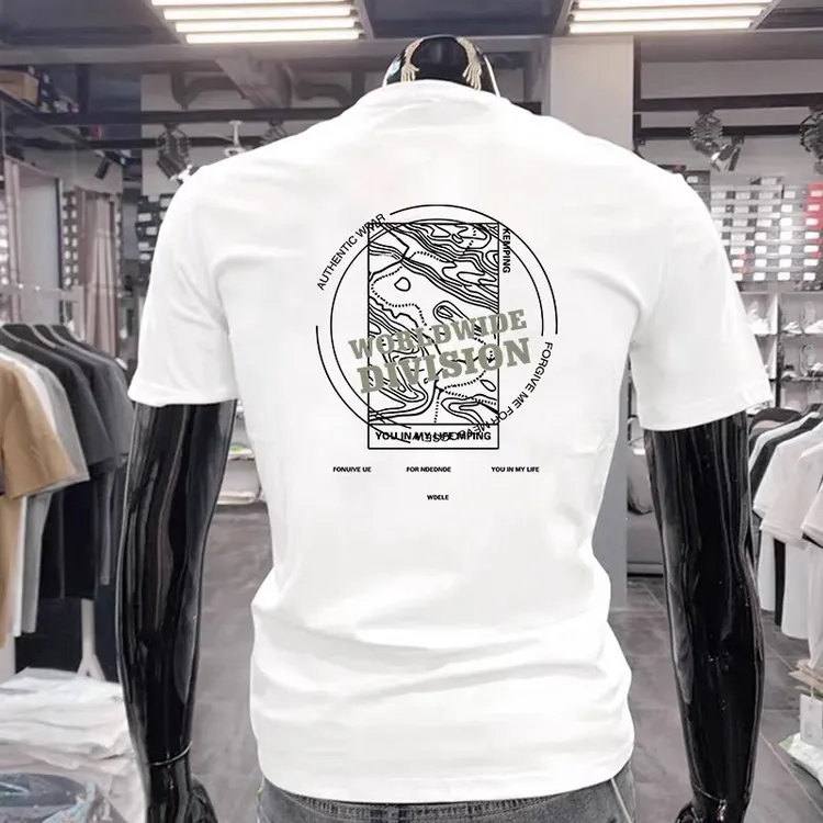 时尚美式痞帅短袖T恤青年男女款夏季ins潮牌街头宽松圆领上衣chic