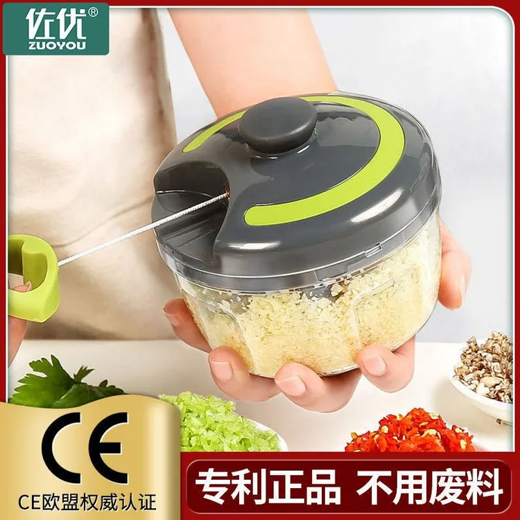 佐优蒜泥神器碎蒜器手动拉蒜器拉饵器打姜蒜机压搅碎机手动搅蒜器