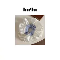 bu'lu “花边大肠”~超大发圈女芭蕾风蓝条纹氛围感头绳
