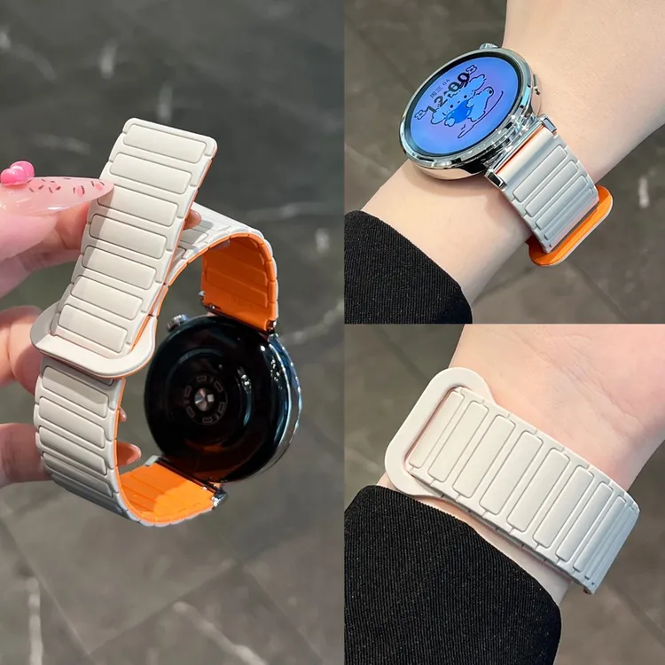 适用华为GT5高级工装磁吸硅胶表带watchgt4手表带表带华为gt5
