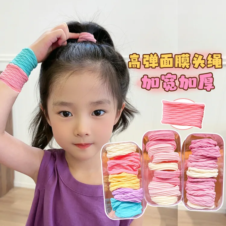 2025新款头绳超柔软高弹力扎马尾盒装皮筋小女孩扎头发绳彩色发圈商品图