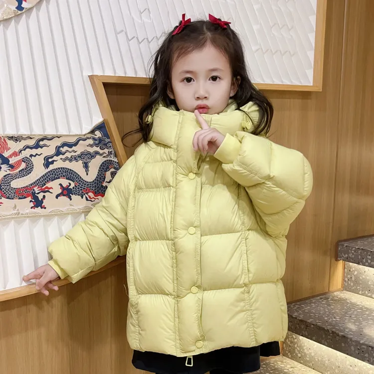 莱伊千禧亲子男女儿童中长款加厚韩版可爱宽松连帽时尚休闲羽绒服
