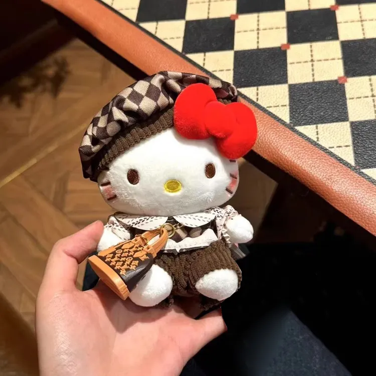 老钱风kt钥匙扣背包包挂件书包挂饰女生可爱毛绒礼物公仔玩偶