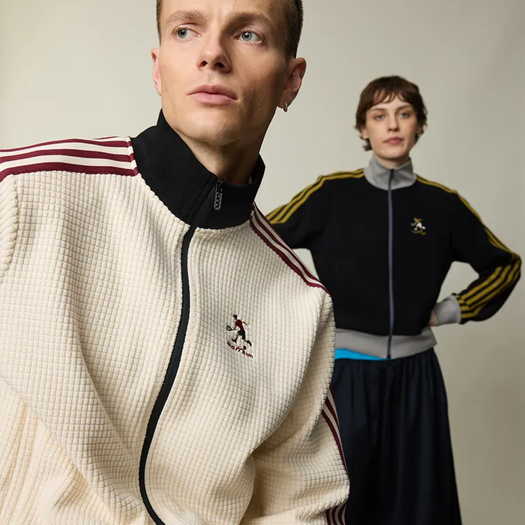 UMAMIISM 有茂密声 秋冬复古条纹华夫格保暖加绒小高领外套夹克