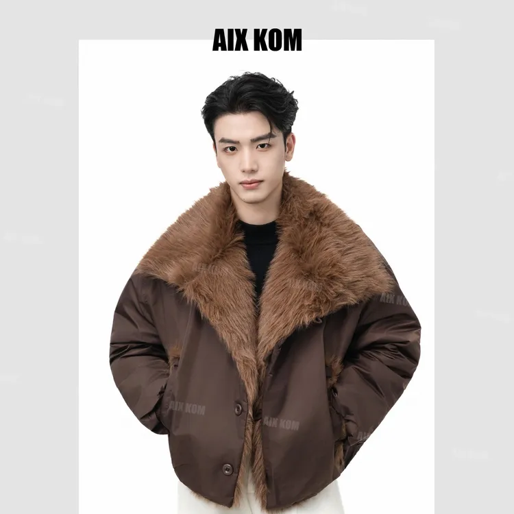 AIX KOM｜2025秋冬款翻领保暖休闲百搭座山雕