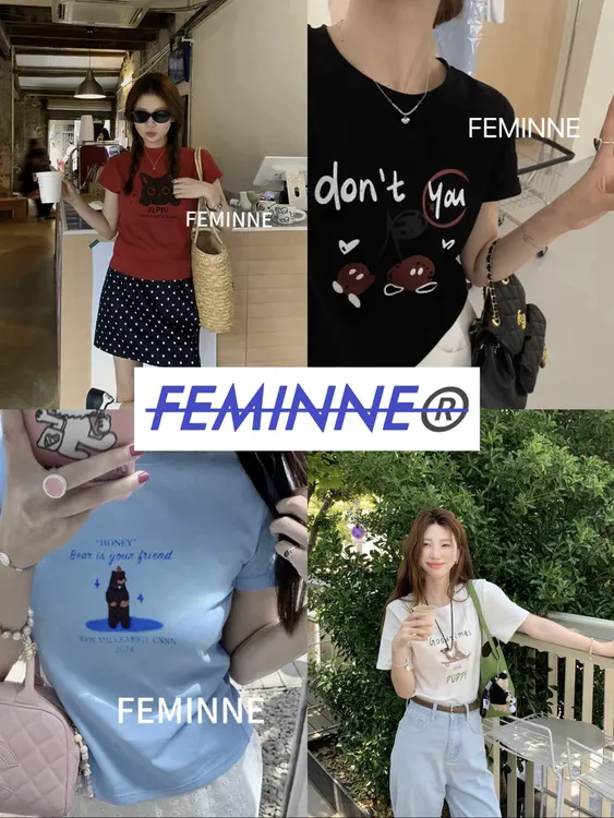 少女密码【超正版型！修身不紧身正肩印花T 】韩版短袖上衣女