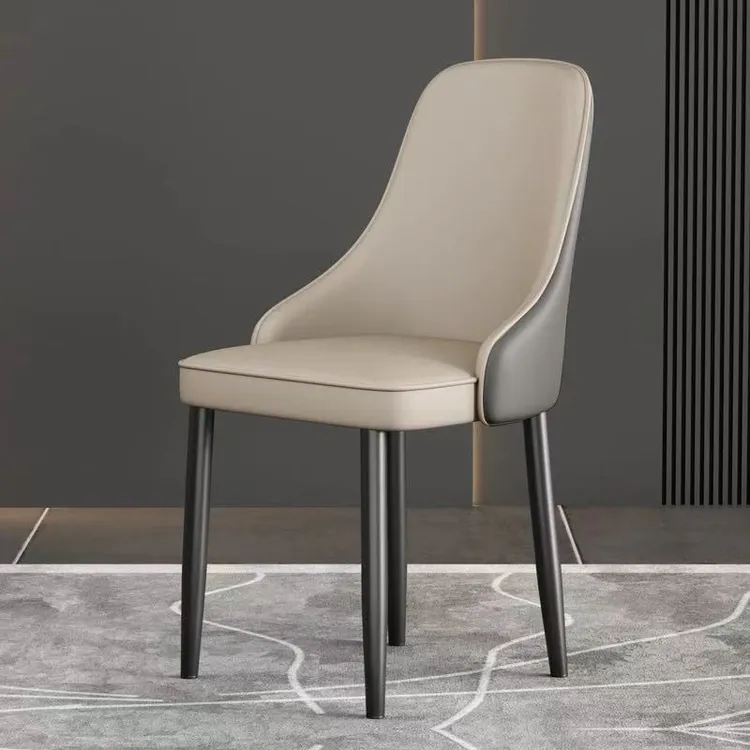 2025新款家用麻将椅网红靠背凳子餐厅酒店商用北欧轻奢皮革餐椅