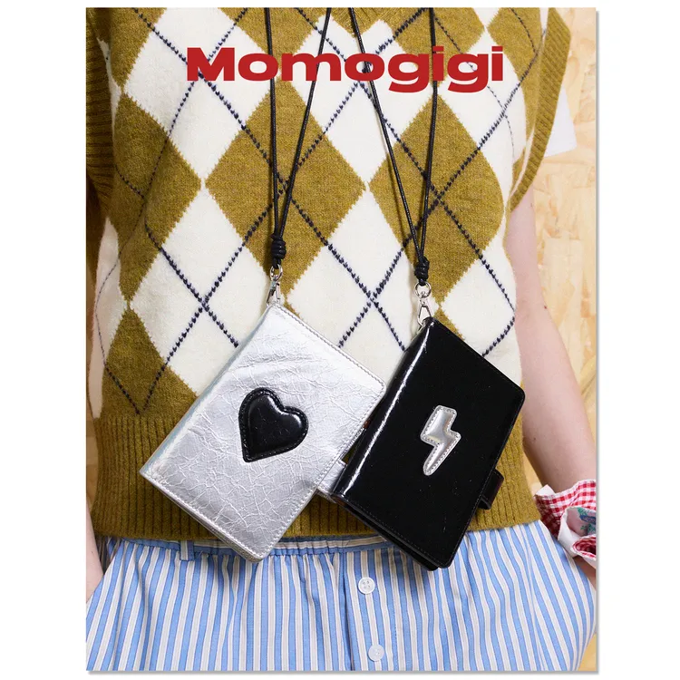 Momogigi走走停停 原创设计头层牛皮趣味撞色真皮护照夹证件收纳
