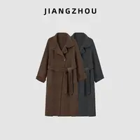 江洲【卢森堡宽】2025秋冬新款双面棉羊毛保暖大衣设计中长款外套