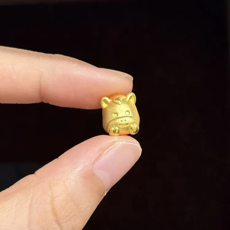 贝贝黄金 足金999 萌萌马 萌萌生肖 素金 转运珠 103