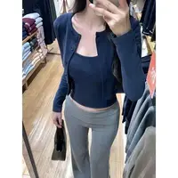 徐秋阳 软核葡萄（带胸垫）  秋季新款百搭休闲显瘦显白套装13061