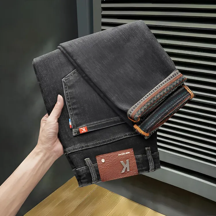 2025秋季新款潮牌男士牛仔裤轻奢男款宽松直筒裤弹力休闲长裤