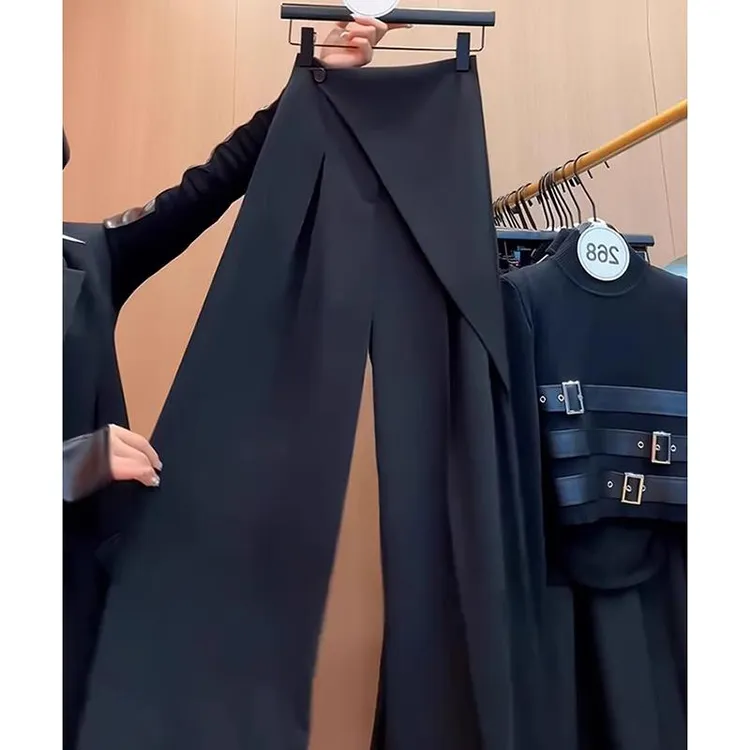 欧货洋气韩系百搭设计感西装裤女2025春夏女装高腰显瘦高级感裤子