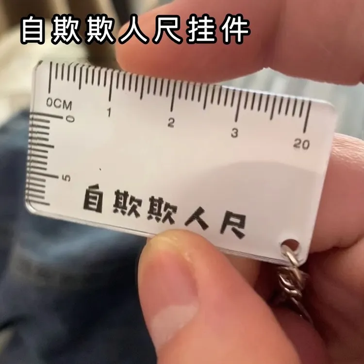自欺欺人尺子钥匙扣创意搞怪男生款背包书包挂件显眼包小饰品网红