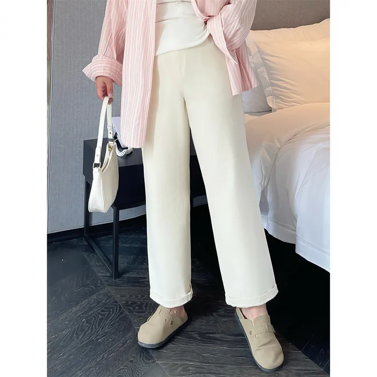 哥本哈根 / 百搭款弹力水洗棉老爹裤3786花契大码200斤胖mm简约