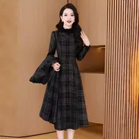 〈纪朵研〉1462洋气减龄连衣裙外套两件套装