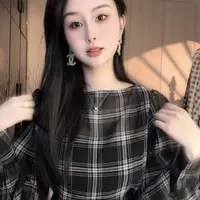 刘欣服饰 2025新款秋装网红长袖气质复古气质时尚上衣5139