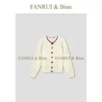 FANRUI/泛芮「豆丁睛灵」双色混纱气质百搭减龄洋气针织开衫B18386