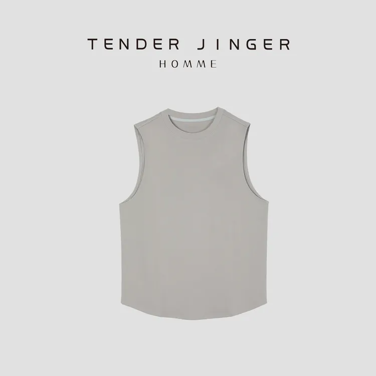 Tender Jinger【男士】夏季透气圆领宽松液氨棉无袖T恤 T52ONE17045