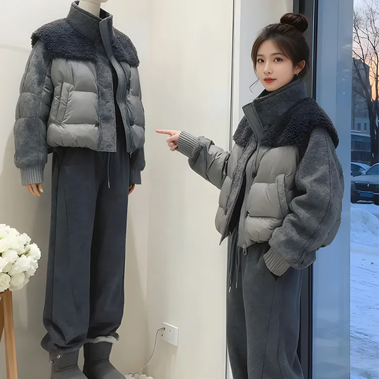 SHALLDOER【时空意境】欧货慵懒保暖棉服外套女秋冬设计感炸街棉衣