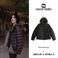 OSCAR&STELLA【连帽小排骨】百搭宽松白鹅绒保暖连帽羽绒服249-2251