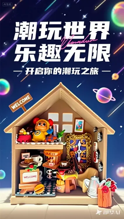 盲盒展示手工拼装模型DIY小屋过家家玩具创意礼物