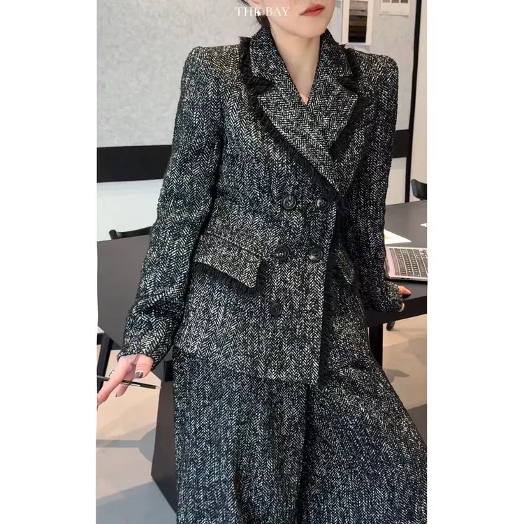 TheBay【巴塞尔2号】进口粗花人字雪花呢西服外套Bay2SQZR0050