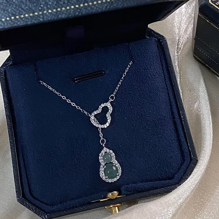 坠链均足银 999纯银双生葫芦宝项链轻奢小众高级感送闺蜜生日礼物