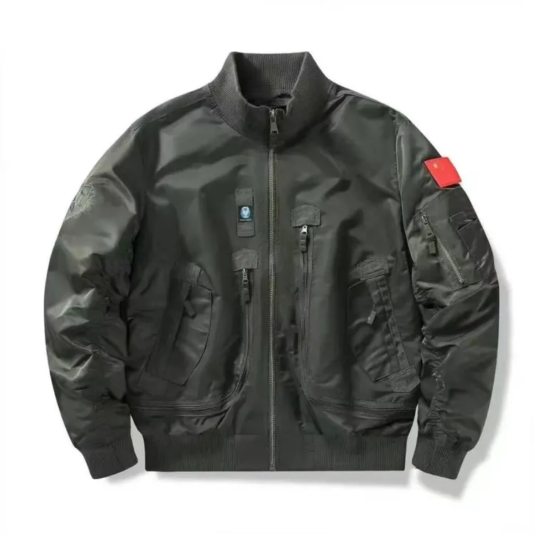2025秋季风美式飞行员复古立领夹克外套983
