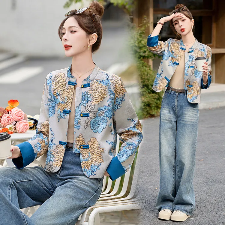 春季春秋新中式国风外套女款爆款2025新款杭州高档女装短款洋气