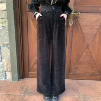 【一生罗曼】法式复古小众高级感裤子女款秋季直筒阔腿休闲裤K751