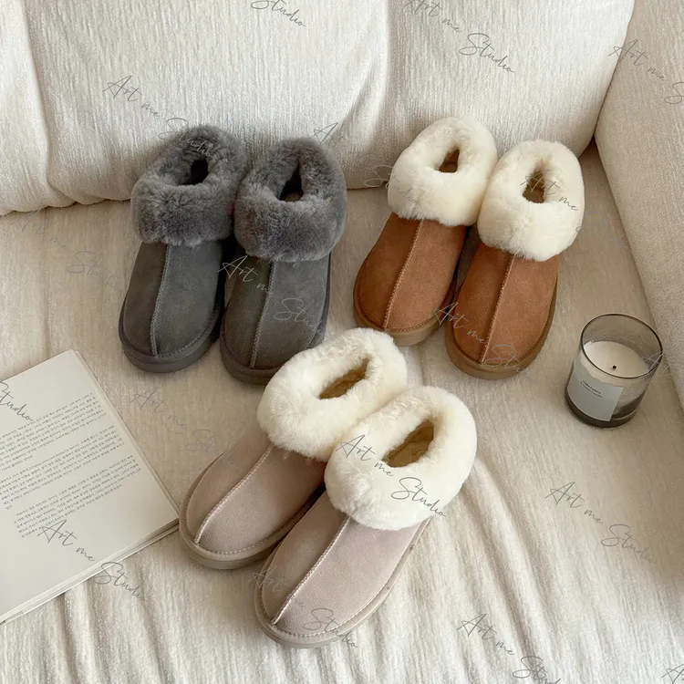 【ART ME】羊皮毛一体增高加绒保暖防滑舒适百搭三色雪地靴w24647r