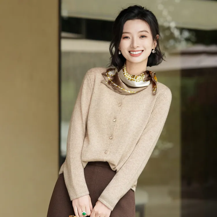 西子/【知己】桑蚕丝羊绒混纺经典百搭针织开衫/MSXS0394