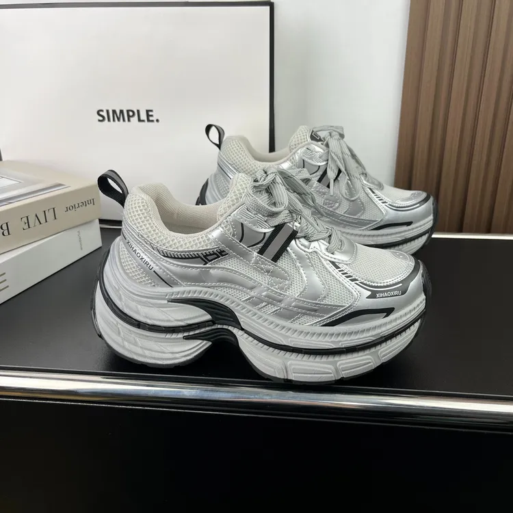 欧洲站2026春季新款爆款专柜正品厚底老爹鞋超轻增高休闲运动鞋潮
