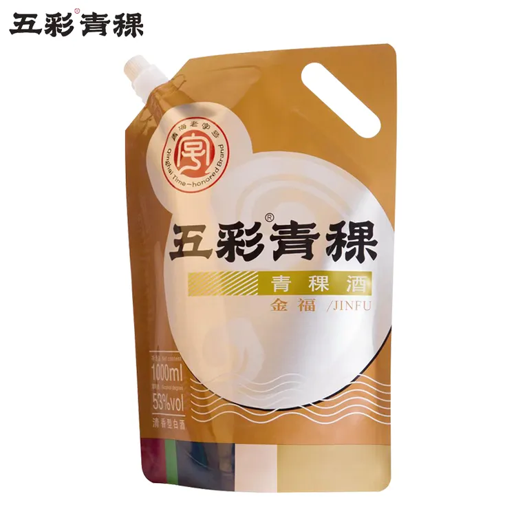 威达酒业威达五彩青稞铝箔袋金福53°1000ml×6包