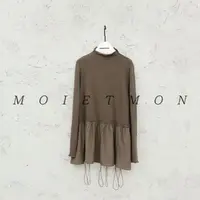 Moi et mon冬季新款小众设计师款T恤打底休闲百搭抽绳内搭打底