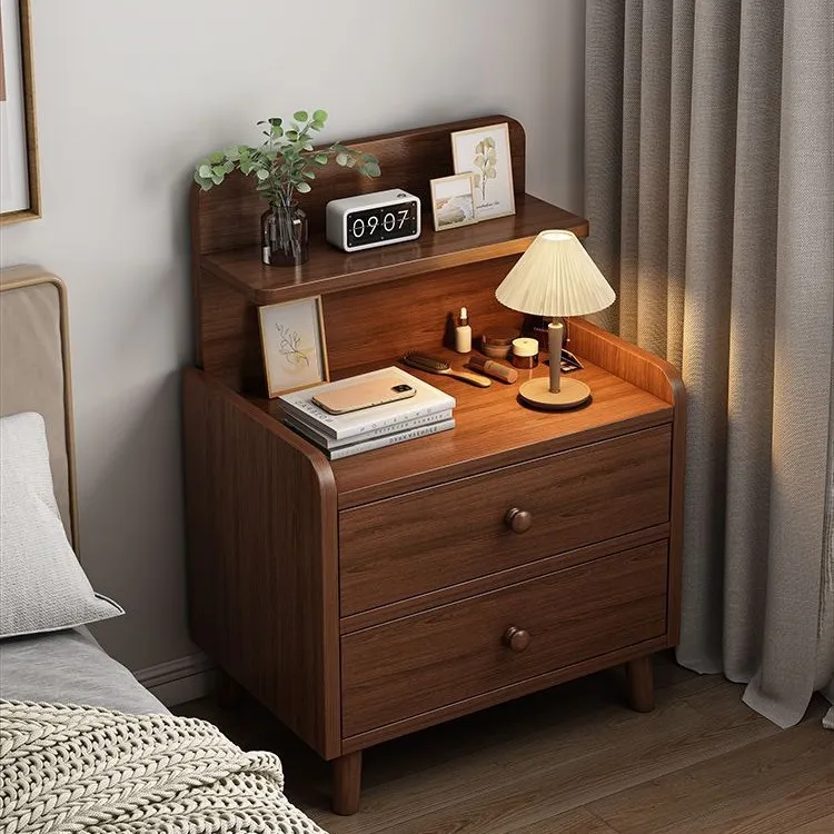 床头柜简约现代实木腿储物柜小型简易卧室家用2025新款床头置物架