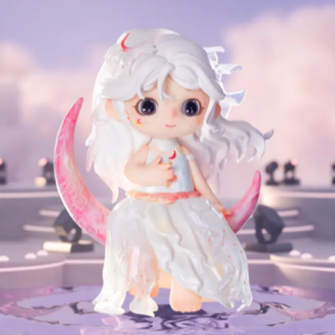 新款黑玩荞荞盲盒繁星璀璨时刻系列五代卡通潮玩手办女孩公仔摆件