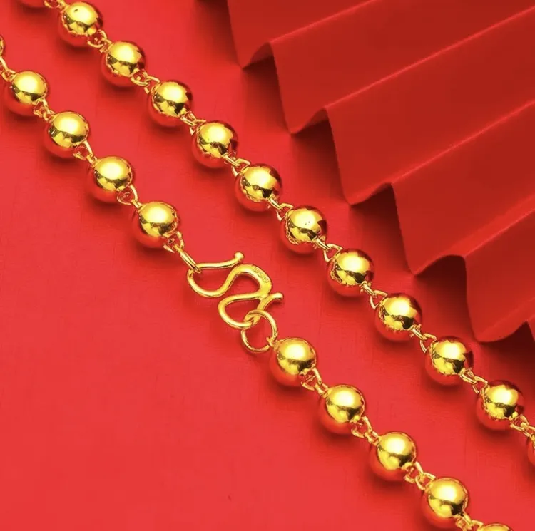 合金项链 合金项链【圆珠项链】经典霸气时尚百搭款光珠项链