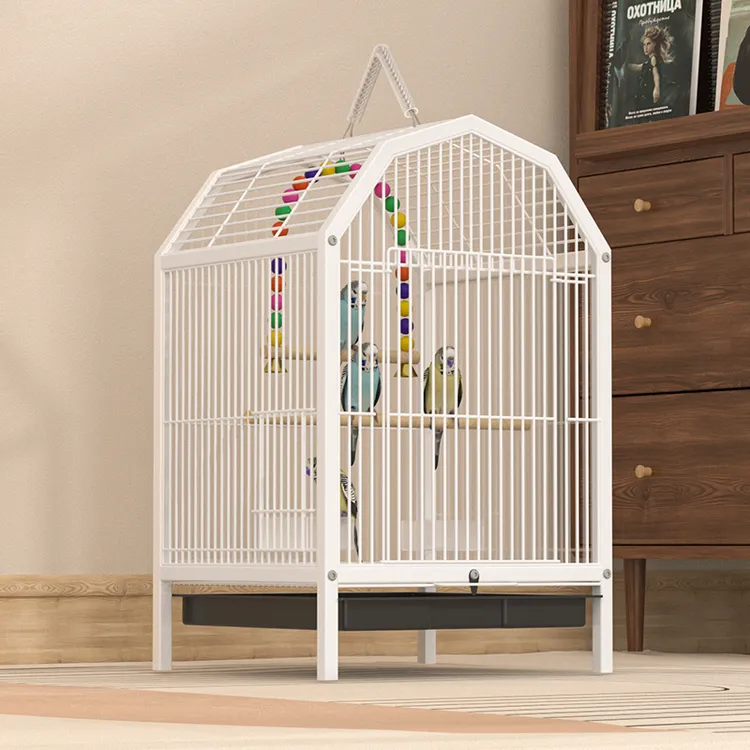 鸟笼鹦鹉笼立式可移动观赏支架鸟笼子家用室内加高架鹦鹉别墅笼子