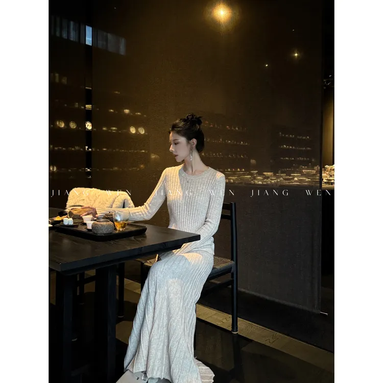 【燕麦甜茶】“羊毛”软糯修身慵懒羊毛毛衣针织半裙套装