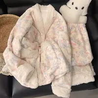 睡衣女秋冬季珊瑚绒加厚保暖ins风甜美可外穿家居服