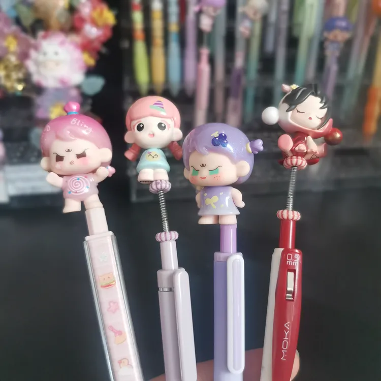 【中性笔对对碰】潮玩萌粒笔中性笔DIY手作动漫饰品