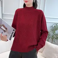 A60中老年女装宽松中老年针织衫洋气时尚