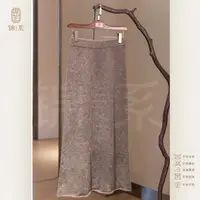 【锦系】羊绒新中式国风松紧腰半裙Q-34053-RC