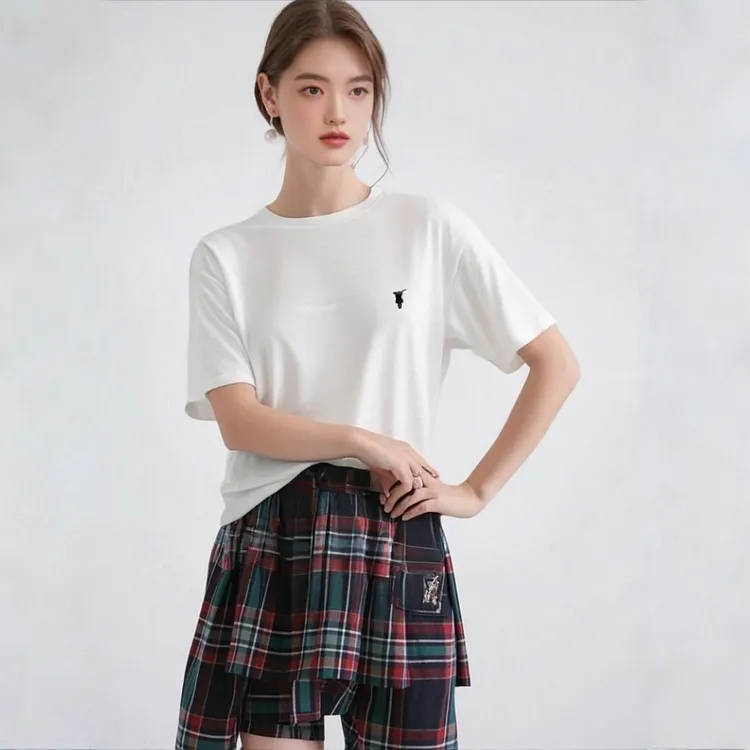 100%汉麻白色T恤舒适透气